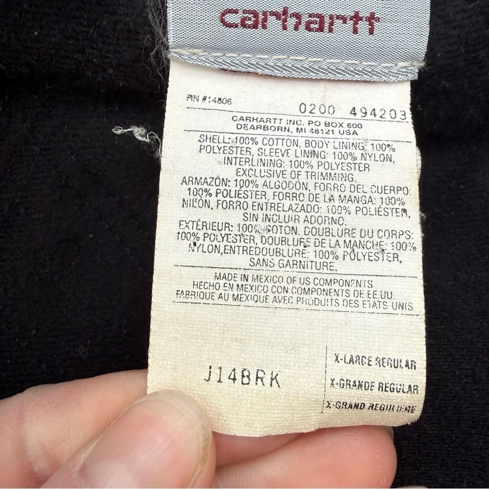 Carhartt Men's Vintage Brick Red Santa Fe Bomber Jacket Size XL